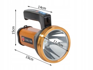 Lanterna LED TD-5900, Putere 100 W, Raza iluminare 500m, cu functie de incarcator - Img 6