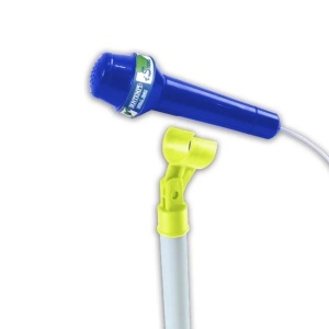 Microfon Karaoke cu Stand, Sunet si Lumini, Functii multiple, 5ani+, 27x10x49.5cm, albastru - Img 6
