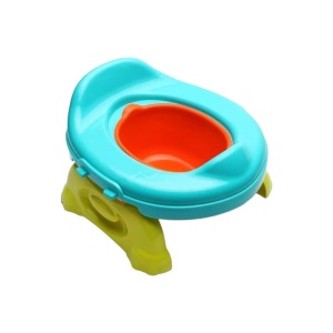 Olita pliabila si portabila cu reductor WC, 2 in 1, plastic, 25x27.5x17 cm, multicolor - Img 1