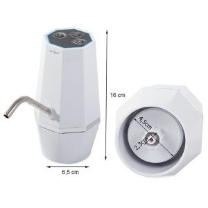 Pompa electrica pentru recipient de apa cu filtru inclus, incarcare USB, Alb - Img 8