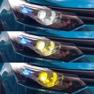 Set 2 becuri auto H11 LED, 40Wx2, 3000K-6000K, 12000 LM, IP68, 3 culori - Img 2