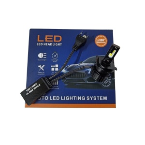 Set 2 becuri LED H4 V88S Canbus, cu putere 380W, 18000Lm, 6000K, lumina alba-rece - Img 2