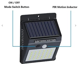 Set 2 Lampi BRIGHT 30 LED Solare cu senzor de miscare si lumina 1 mod ILUMINARE - Img 7