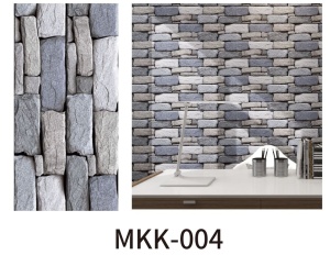 Set 5 x tapet autoadeziv decorativ, spuma moale, lavabil, adeziv puternic, usor de montat, 30x60cm, gri, model piatra - Img 6
