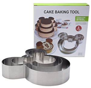 Set de 3 piese pentru copt blaturi de tort in forma de Mickey Mouse - Img 2