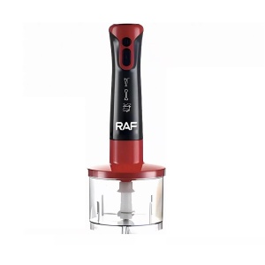 Blender vertical 4 in 1, 600W, recipient de 600ml si 500ml, lame din otel inoxidabil, 2 viteze, rosu-negru - Img 3