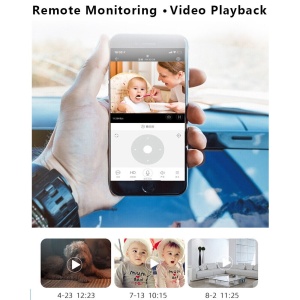 Camera de supraveghere IP CCTV smart de 2MP, Wi-Fi, senzor lumina si miscare, infrarosu, alerte, alba - Img 2