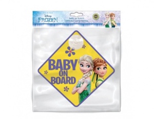 Indicator Baby On Board Frozen, galben - Img 2