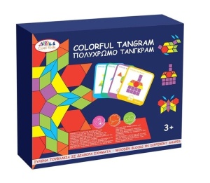 Joc de Societate Tangram, din Lemn, Colorat - Img 2