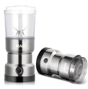 Rasnita electrica si blender 2 in 1 RAF 7126, 300W, capacitate 200 si 350ml, din plastic si inox, argintiu - Img 10