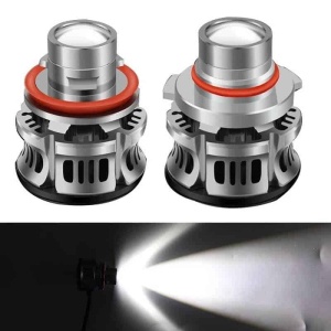 Set 2 becuri V6 auto, laser LED H11, 100W, 6000k, lumina alb-rece si flux luminos 5200 lumeni - Img 6