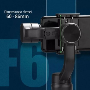 Stabilizator imagine pentru telefon, 60-86mm, Gimbal cu 3 axe, negru - Img 6