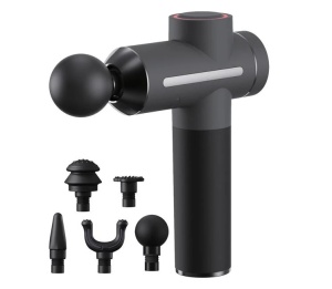 Aparat de masaj wireless, 5 accesorii, 12 viteze, 24.5x7x26.5 cm, negru - Img 3