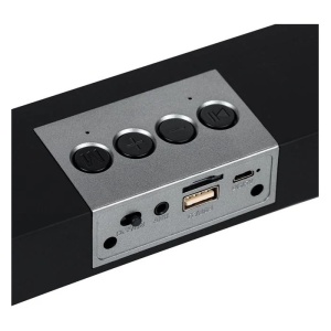 Boxa Bluetooth tip bara, portabila, 10W, baterie 1200 mAh, 18.8x8.5x8.5 cm, negru - Img 6