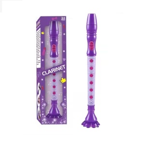 Clarinet de jucarie, pentru copii de 3 ani+, functioneaza cu baterii, violet - Img 1