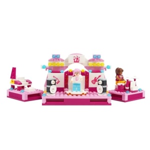 Cuburi de Constructie 2 in 1, Salon de Frumusete si Scena cu 2 Figurine, 216 piese - Img 2