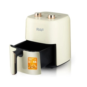 Friteuza cu aer cald Air Fryer, RAF R5237, 1300 W, 3 L, 12 programe, 25x20x28 cm, negru/alb - Img 1