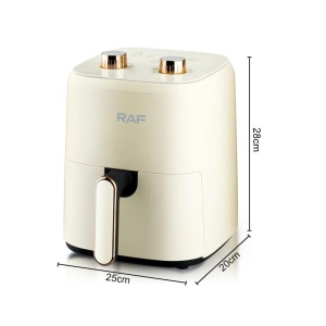 Friteuza cu aer cald Air Fryer, RAF R5237, 1300 W, 3 L, 12 programe, 25x20x28 cm, negru/alb - Img 5