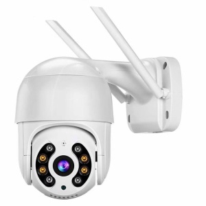 Mini camera de supraveghere WiFi, 2MP, HD, rotire, comunicare bidirectionala, senzor miscare si urmarire automata, alba - Img 1