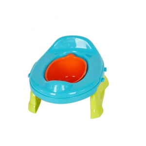 Olita pliabila si portabila cu reductor WC, 2 in 1, plastic, 25x27.5x17 cm, multicolor - Img 5