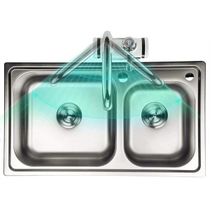 Robinet electric pentru incalzit apa instant, 3000W, afisaj LCD, metalic, cu dus, inaltim robinet 31 cm, alb - Img 7