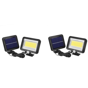 Set 2 X Lampa Solara 100 LED-uri COB, Putere 30W, Panou Detasabil - Img 1