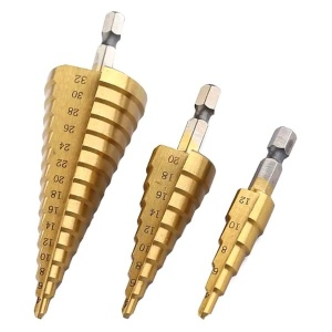 Set de 3 burghii din otel acoperite cu titan - Img 1