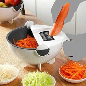 Strecuratoare si feliator de legume sau fructe manual cu castron inclus, accesorii diverse - Img 5