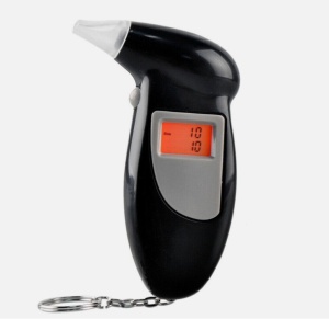 Alcool tester cu afisaj digital cu senzor semiconductor incorporat, cu capete de rezerva, negru - Img 1
