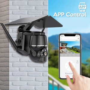 Camera de supraveghere solara wireless Andowl 4MP, de exterior, cu senzor miscare si panou solar, IR, negru - Img 6