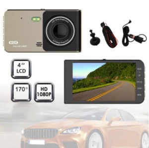 Camera DVR auto, Ecran 4", Full HD, Senzor de Miscare, G-senzor, 15 x 10 x 5cm, Negru - Img 2