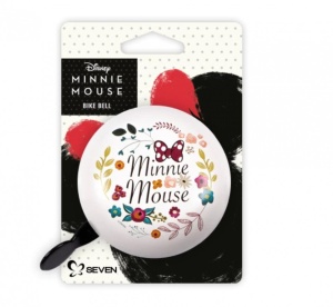 Claxon retro Seven Minnie-Flowers pentru bicicleta, alb - Img 3