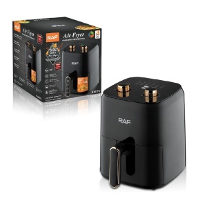 Friteuza cu aer cald Air Fryer, RAF R5237, 1300 W, 3 L, 12 programe, 25x20x28 cm, negru/alb - Img 2