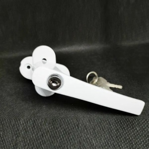 Maner pentru ferestre din PVC, pentru geam de 35 mm cu sistem de blocare cu cheie, Alb - Img 5
