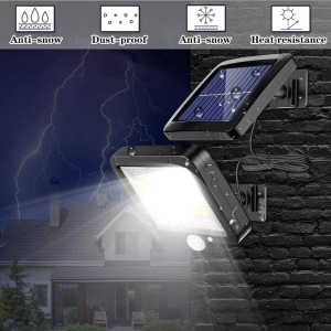 Set 2 X Lampa Solara 100 LED-uri COB, Putere 30W, Panou Detasabil - Img 2