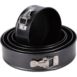 Set 3 tavi rotunde cu fund detasabil pentru copt prajituri sau blat pentru tort, din otel carbon - Img 6