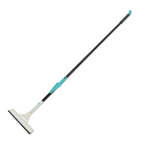 Set cu stergator de geamuri 3 in 1, 2 lavete microfibra, maner telescopic pana la 1.6m, alb-gri - Img 7