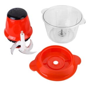 Tocator Electric Multifunctional, cu 4 Lame, 2 Viteze, 250W, 2 litri, Bol Sticla, Rosu/Verde - Img 11
