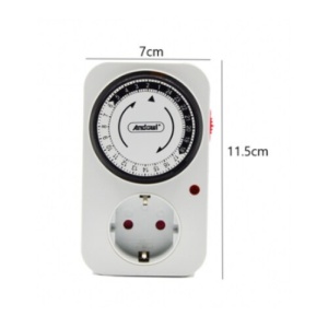 Adaptor de priza programabil mecanic, cu timer 24h, 16A, max 3600W - Img 2