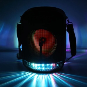 Boxa Karaoke cu Bluetooth, Microfon, Ecran LED, 10W, 21x20x30cm - Img 2