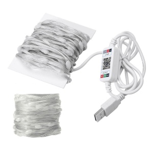 Instalatie luminoasa LED RGB cu Telecomanda, Bluetooth, App Tuya, Music, USB, IP65, 100 LED-uri, 10m, Multicolor - Img 11