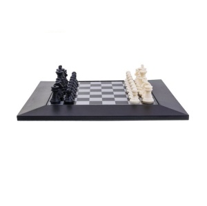 Joc Sah cu Tabla si Piese Magnetice, Dimensiuni Tabla 26×26×0,7cm, Alb-negru - Img 3