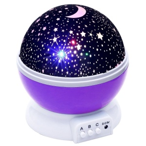 Lampa-proiector HD rotativ 360 grade, cu LED, lumină de noapte, proiectie cosmos, stele si luna - Img 1