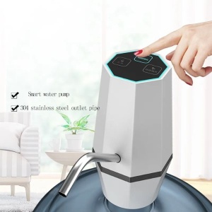Pompa electrica pentru recipient de apa cu filtru inclus, incarcare USB, Alb - Img 10