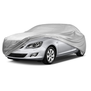 Prelata auto ultrausoara din PEVA, rezistenta la soare, ploi, vant, cu prindere elastica, gri - Img 1