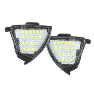 Set 2 lampi LED sub oglinda - puddle lights, 6500k alb-rece, lumini oglinzi - Img 1