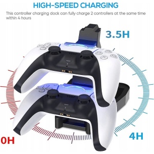 Statie de Incarcare dubla pentru controller PlayStation 5, Stand/Dock PS5 - Img 3