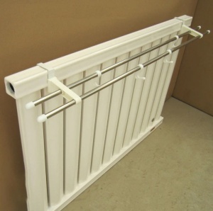 Suport dublu pentru uscare rufe cu prindere pe calorifer, Lungime 50cm - Img 4