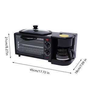 Aparat multifunctional 3 in 1 pentru micul dejun, grill, cafetiera, toaster - Img 7