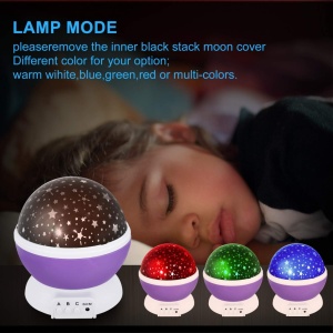 Lampa-proiector HD rotativ 360 grade, cu LED, lumină de noapte, proiectie cosmos, stele si luna - Img 7